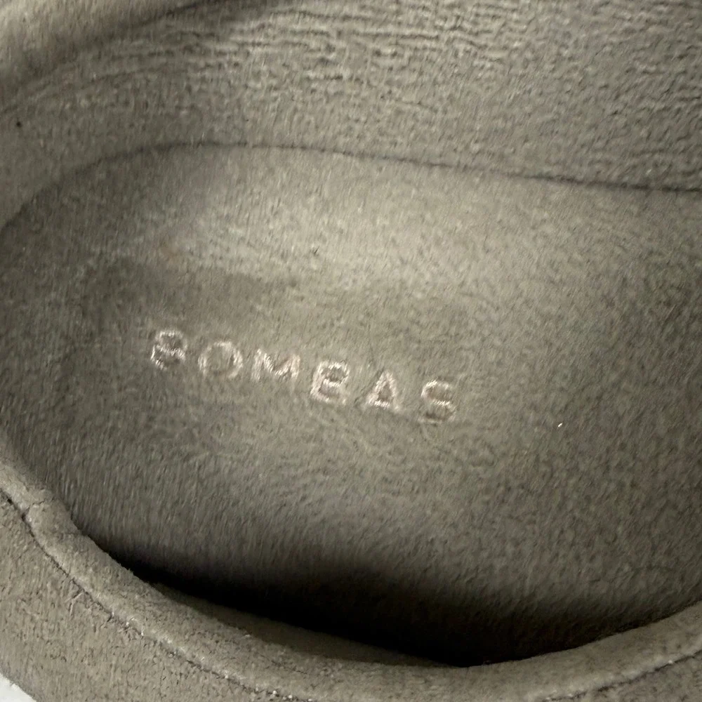 Bombas Sunday Slipper Mens Size 9 Suede Sherpa Lined Greige Taupe House Shoes
